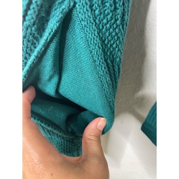 Chico's Green Long Duster Open Cardigan Womens size 0/small has pockets! - Picture 4 of 5